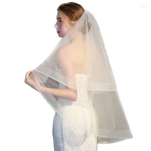 Bridal Veils Veil With Comb Double Layers Exquisite Sheer Tulle Short Illusion For Wedding Bride Bridesmaid Flower Girl