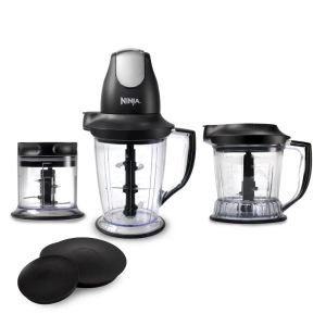 Blenders Ninja Master Prep Pro 450 Watts 3 Settings Black and Stainless Steel (QB1004) Blenders