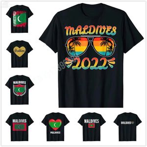 T-shirt estate per le vacanze in famiglia per la famiglia Summer Maldives per uomini Tops-magliette da donna Topserve 240409