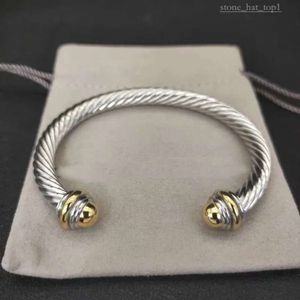 2024 David Yurma Bracelet Dy Bracelet Designer Jóias de bracelete de luxo para homens homens Pérola de pérola prateada de ouro Cruve