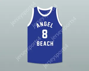 Özel herhangi bir isim numarası Erkek Gençlik/Çocuklar Et Tuperello 8 Angel Beach Gators Basketbol Forması Porky's Revenge En İyi Dikişli S-6XL