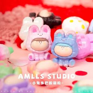 Blind Box Amls Bunte Rabbit -Serie Blind Box Toys Mystery Box Überraschungstasche Süßes Action Figur Dolls Kawaii Sammlung Mädchen Geschenk Y240422