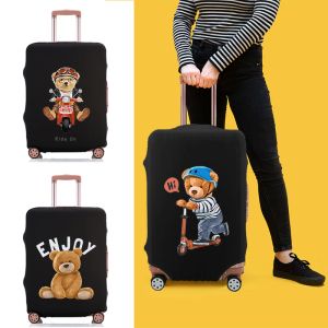 Accessories Bear Doll Pattern Luggage Cover Elastic Protective Cover Removeable Protective Cover Dustproof Suitable for 1832 Inch Luggage