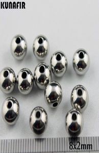 Foro da 15mm2mm25mm35mm foro 8 mm di diametro liscio 316 litri perle in acciaio inossidabile per perle di collana accessori per braccialetti di gioielli parti fai -da -te 200pcs Z3834416