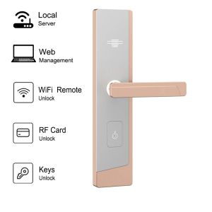 Control Wireless WiFi Remote Control WebManagement Smart Hotel Door Lock System With Local Server