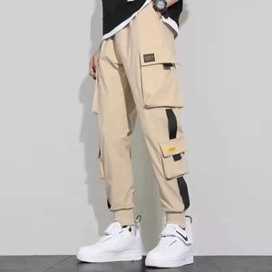 Men's Pants Classic Design Multi Pocket Cargo Pants Mens Casual Loose Fit Drawstring Cargo Pants/Joggers For Spring Summer Outdoor Y240422