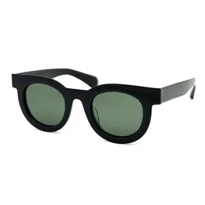 Modne okulary przeciwsłoneczne dla mężczyzn Kobiety Theo Designer Stylish High Street Summer Beach Style anty-ultrafiolet retro talerz octan okrągły okulary pełne okulary losowe pudełko