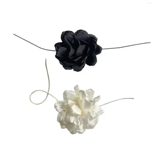 Colares de pingentes Colar de gargantilha de flores Big Charming Neck for Party Halloween Bride