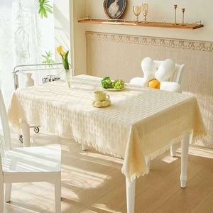 Cotton and Linen Japanese Style Dining Table Cloth High-end Photography Book Tablecloth Pastoral French Round Thickened Tea