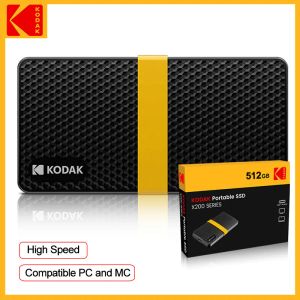 Приводы Kodak NVME SSD 2TB Внешний жесткий диск M.2 SSD 1TB 512 ГБ 256 ГБ Portbale HD Solid Dyk для ноутбука PS4 PS5 Смартфон PS5