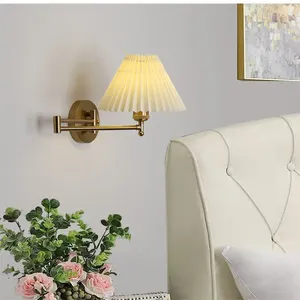 Lampa ścienna Nordic Folding LED Obracające się rąk ramię oświetlenia sypialnia badanie łóżka pokój Deco urządzenie domowe