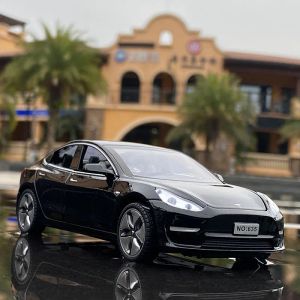 Araba 1:32 Tesla Model X Model 3 Model S Model Y Alaşımlı Araba Model Diecasts Oyuncak Araba Sesi ve Hafif Çocuk Oyuncakları Çocuk Hediyeleri Çocuk Oyuncak