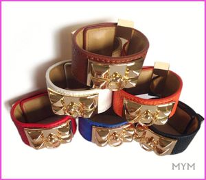 Vintage PU Leder H Armbänder für Frauen Manschettenknochen Männer Gold Schnalle Armband Pulseras Hombre Männliche Accessoires Schmuck 9028115