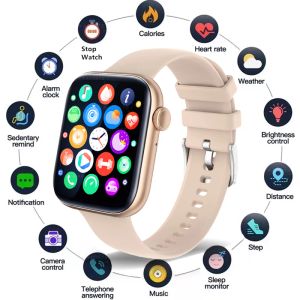 Steuerung Smart Watch Women Bluetooth Call Musik wasserdichte Herzfrequenz -Überwachung Fitness Outdoor Sports Smartwatch Männer lnformation Push