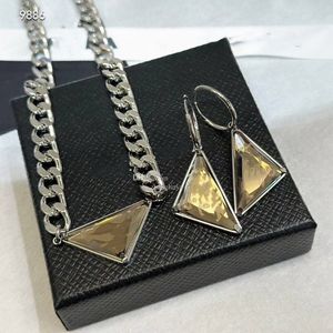 European and American letter necklace advanced sense of fashion and versatile clavicle chain earrings set211Z