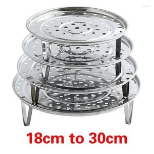Double Boilers 18-30CM Stainless Steel Steamer Rack Insert Stock Pot Steaming Tray Stand Cookware Tool Bread Kitchenware Cooking Tools