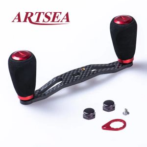 Aksesuarlar Artsea karbon fiber balıkçılık makarası kolu eva knob rafit için baitcasting makarası diy balık aksesuarları cazibesi aracı