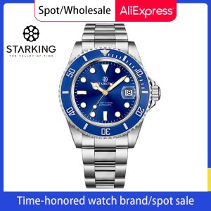 Watches Starking Men Automatic Watch 40mm New In NH35 Mechanical Watches 2024 Waterproof Wristwatch Dive Luxury Sapphire Clock