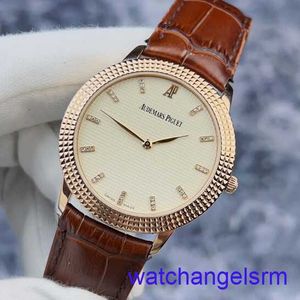 AP Wrist Saat Kronograf Klasik Serisi 15163or Ölçek 18K Gül Altın Manuel Mekanik İş Erkek İzleme 38mm