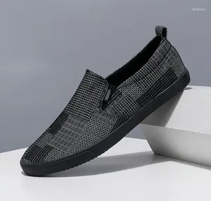 Casual Shoes Designer de lona masculina Pedal Pedal Lazy Sneakers Zapatos de Hombre
