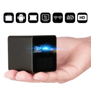 System Unic P1S Mini Projector DLP Pocket Mobile Cinema Support Miracast Airplay Wireless Screen Sharing Multimedia Proyector Batterie