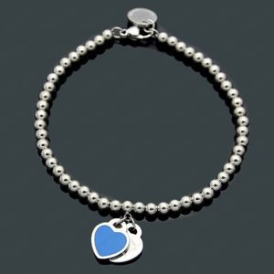 Designer Luxury Heart-Shaped Pendant Halsband Armband Kvinnor Rostfritt stål Par Pendant Smycken Valentin Day GI261Y