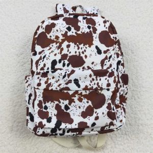 Taschen Großhandel Baby Girl Brown Rucksack Kleinkind Outdoor tragbare Kinder Kinder Western Cow Print School Boutique Tasche