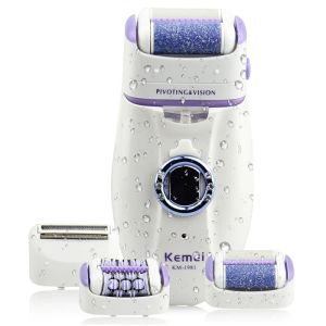 Clippers Kemei 3in1 Kvinnor Epilator Electric Shaver Facial Body Hair Removal Lady Len Bikini Trimmer Hair Remover Underarms uppladdningsbar