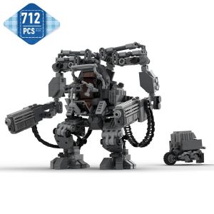 Robots MOC Black Robot APU Classic Movie Building Blocks Assembly Model MOC137552 Mecha Robot Weapon Brick Toy Holiday Birthday Gift