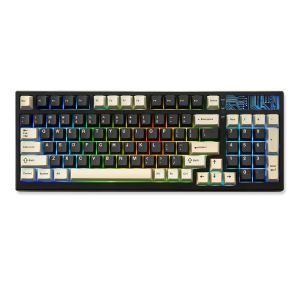 Клавиатуры Yunzii yz98 Black 99 Keys Hot Swappable 98% 1800 Прокладка макета BT5.0/2,4 г/USBC Беспроводная RGB Gaming Mechanical Клавиатура