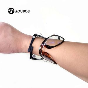 Steel Wire Folding Half Leg Wrist Reading Glasses Bracelet Buckle Watch Style Portable Sports