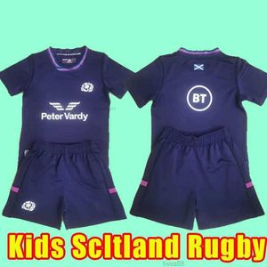 Kids Scotland 2022 Rugby Jersrys Home Drużyna narodowa Scotland Polo T-shirt Rugby Jersey Męskie koszulki 2021 Nowe Puchar Świata Sevens Training Pełne zestawy Zestaw FW24