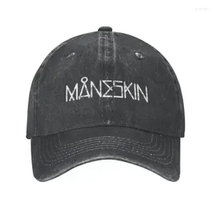 Ball Caps Custom Cotton Maneskin Italy Band Roll Base Cap Женщины мужчины Регулируемая папа шляпа уличная одежда