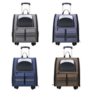 Сумки Cat Trolley Case Backpack Pentel Pet Olling Carrier для щенка транспортировки