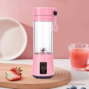 Juicers 400ml Crusher Food Processor with 6 Blades Automatic Fresh Squeezer USB Charging Vegetable Juicer Blender for Home Office Travel