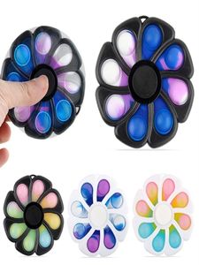 Round Push Bubble Toys Toy Anti Stress Autism Roman Finger Spinner 2in1 Combo Kids Gifts A124575943