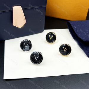 Kadın Hoop Küpe Tasarımcı Düğmesi Küpe Ödülü Erkek Siyah Hoops için Premium Altın Çıtçıtlar F Mektup Lüks Marka Tasarımı Dungle Küçük Boyut Bulaklar Moda Mücevher Kutusu