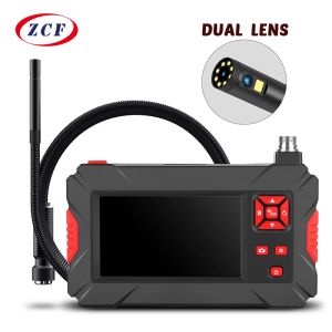 Kameras Dual Lens Industrial Endoscope 4,3 Zoll IPS Bildschirmhandehold -Inspektion BoresCope Monitor Schlangenkamera IP68 wasserdicht 2600mah