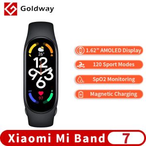 Opaski na rękę Xiaomi Mi Band 7 inteligentna bransoletka 6 Kolor AMOLED Blood Tlen Smart Band Fitness Traer Tread Bluetooth Waterproof MIBAND 7