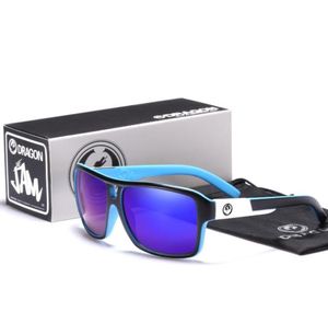 Dragon Sunglasses Men Men Women Square Brand Design Klasyczne czarne sport