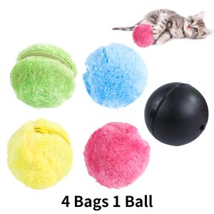 Toys Magic Roller Ball Aktywacja Automatyczna piłka pies interaktywna zabawna podłoga pluszowa elektryczna bułka piłka pensa pies cat zabawka