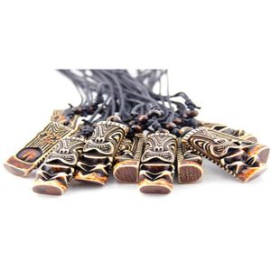 Pendant Necklaces Lot 12Pcs Cool Tiki Totem Necklace Adjustable Whole Jewelry Tk11425100 Drop Delivery Pendants Dhtim