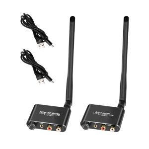 Adattatore 2,4 GHz Wireless WiFi Audio Music Transmiter e ricevitore con Adattatore audio wireless RCA RCA da 3,5 mm per CD per computer TV DVD