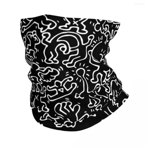 Halsdukar dans i svart konst bandana nacke gaiter tryckt balaclavas wrap halsduk multi-use huvudbonad utomhus sport vuxen vindtät