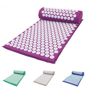 Yoga Mat Fitness Weness Therapy Body Foot Acupressure Massage Mat Piow Set Back Neck Massage Cushion Pin Pad Relax Muscles3