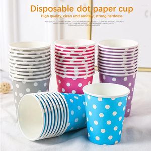 Dinnerware Sets 10Pcs Cup Dot Babies Decoration Tablecloth Tableware Cups Birthday Cupcake Colors Vessel Ceremony