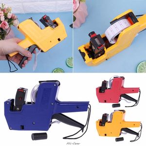 MX-5500 8 Digits Price Tag Gun Labeler Labeller Stickers Label Paper 2 Ink Roll Manual Pricing Machine Random Color 240420