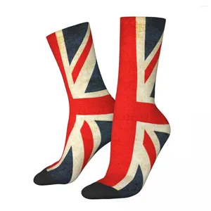 Erkek Socks Yenilik Vintage Union Jack İngiliz Bayrağı Çorap Polyester Spor Kadın İlkbahar Yaz Sonbahar Kış