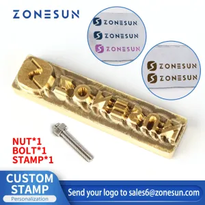 Peelers ZONESUN Custom Logo Leather Stamp Hot Brass Branding Iron Brand Heating On Wood Paper DIY Gift Personalized Stamping Mold