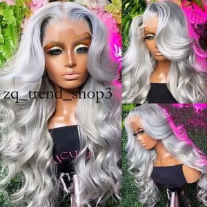 40 tum 13x4 Body Wave Spets Front Human Hair Wigs 250% Brasiliansk vattenvåg spets frontala peruk för kvinnor blondin/röd/grå syntetisk peruk cosplay 91